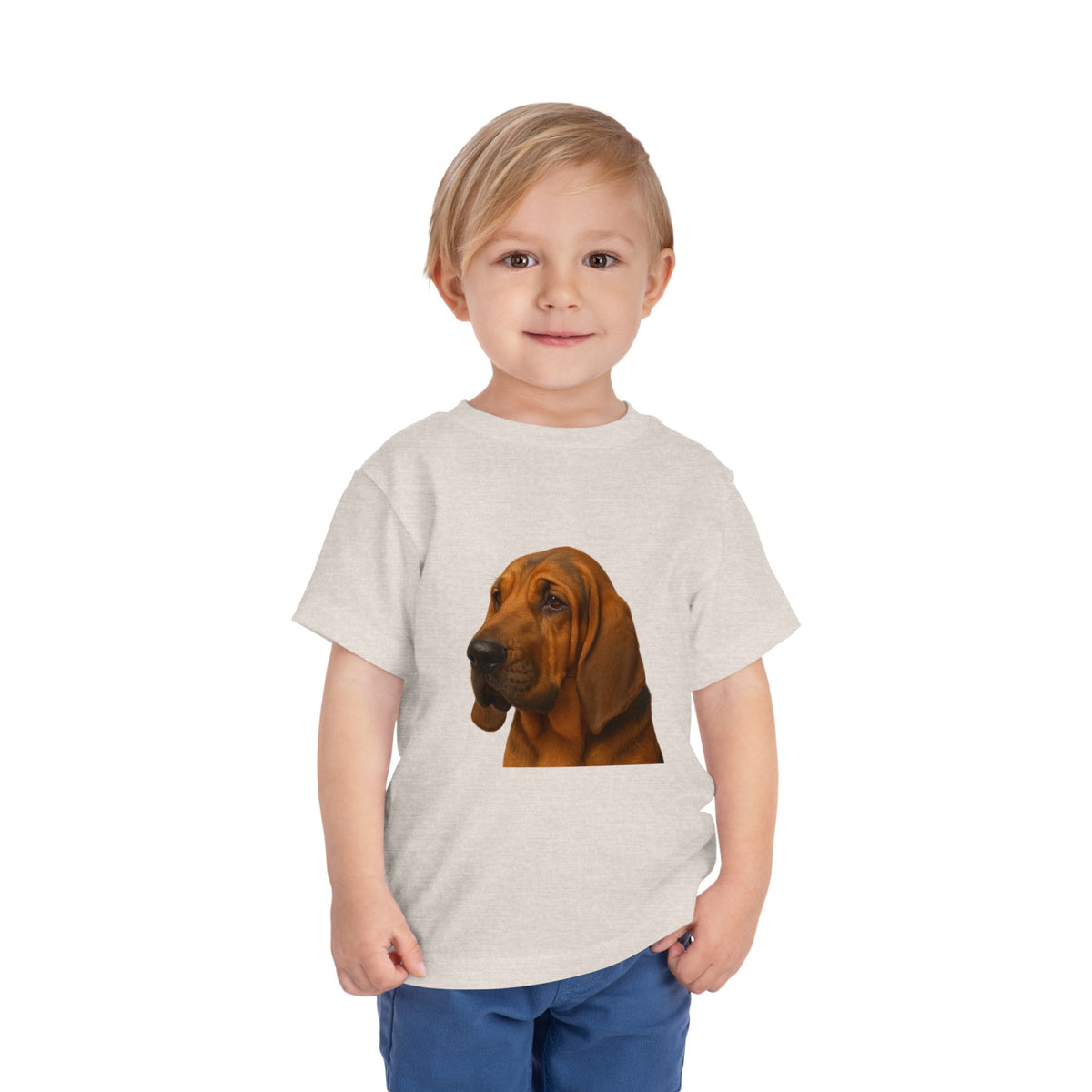 Bloodhound Head Toddler Unisex Short Sleeve Crewneck Tee