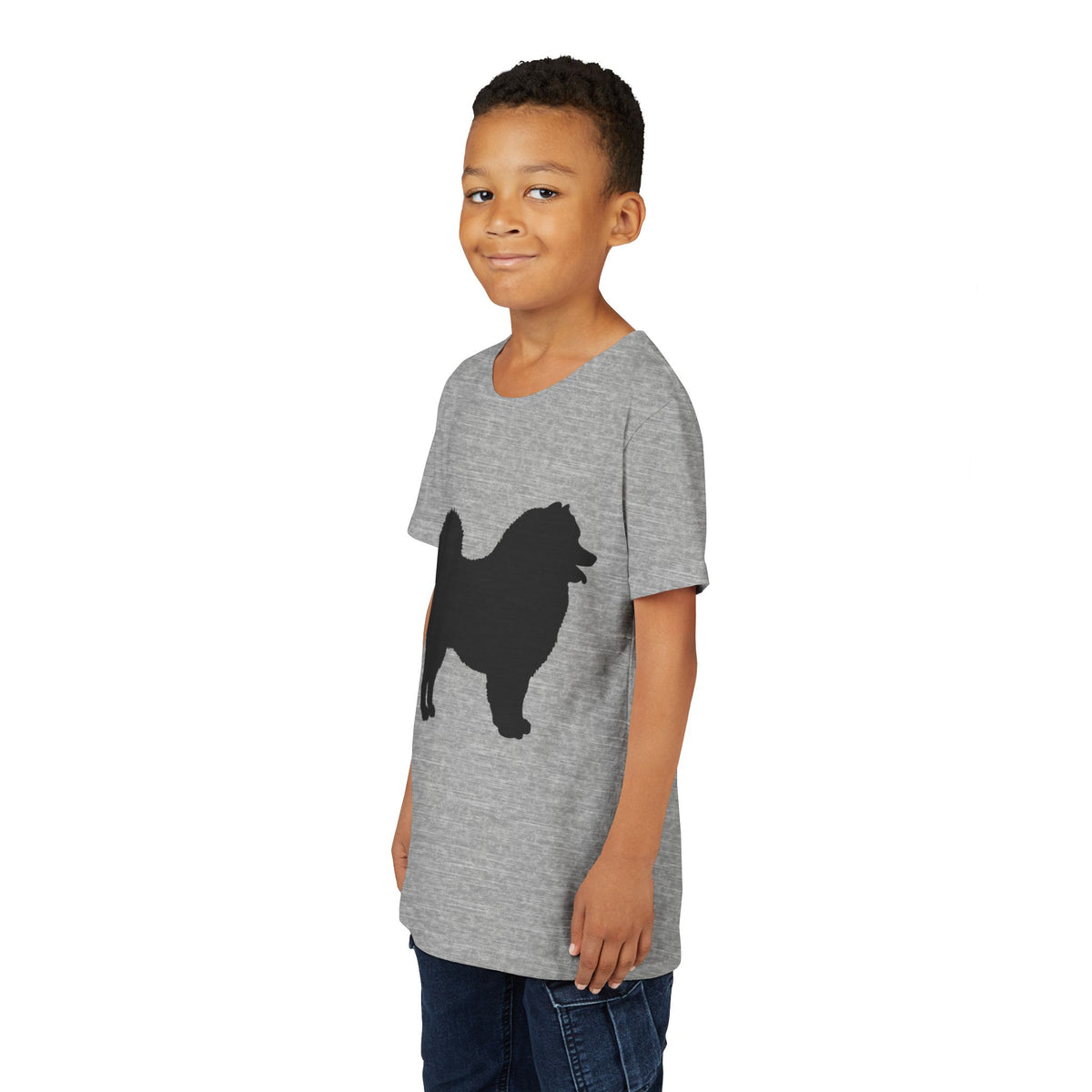 Samoyed Silhouette Youth Unisex Short Sleeve Crewneck Tee