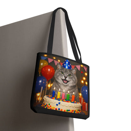 Birthday Buddy Cat Tote Bag