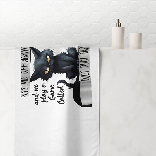 Duct, Duct, Tape Mink-Cotton  Beach Towel