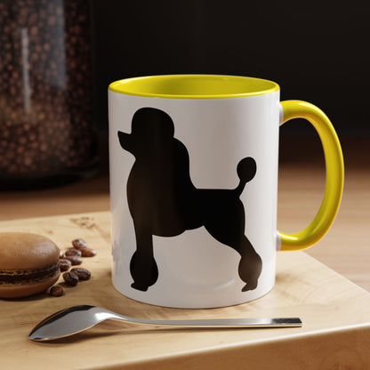Poodle Silhouette 2-Tone Coffee Mug