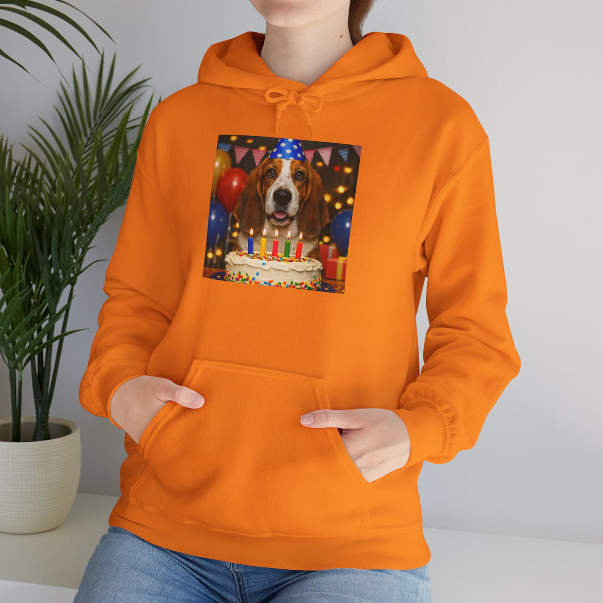 Birthday Buddy Basset Unisex Hoodie