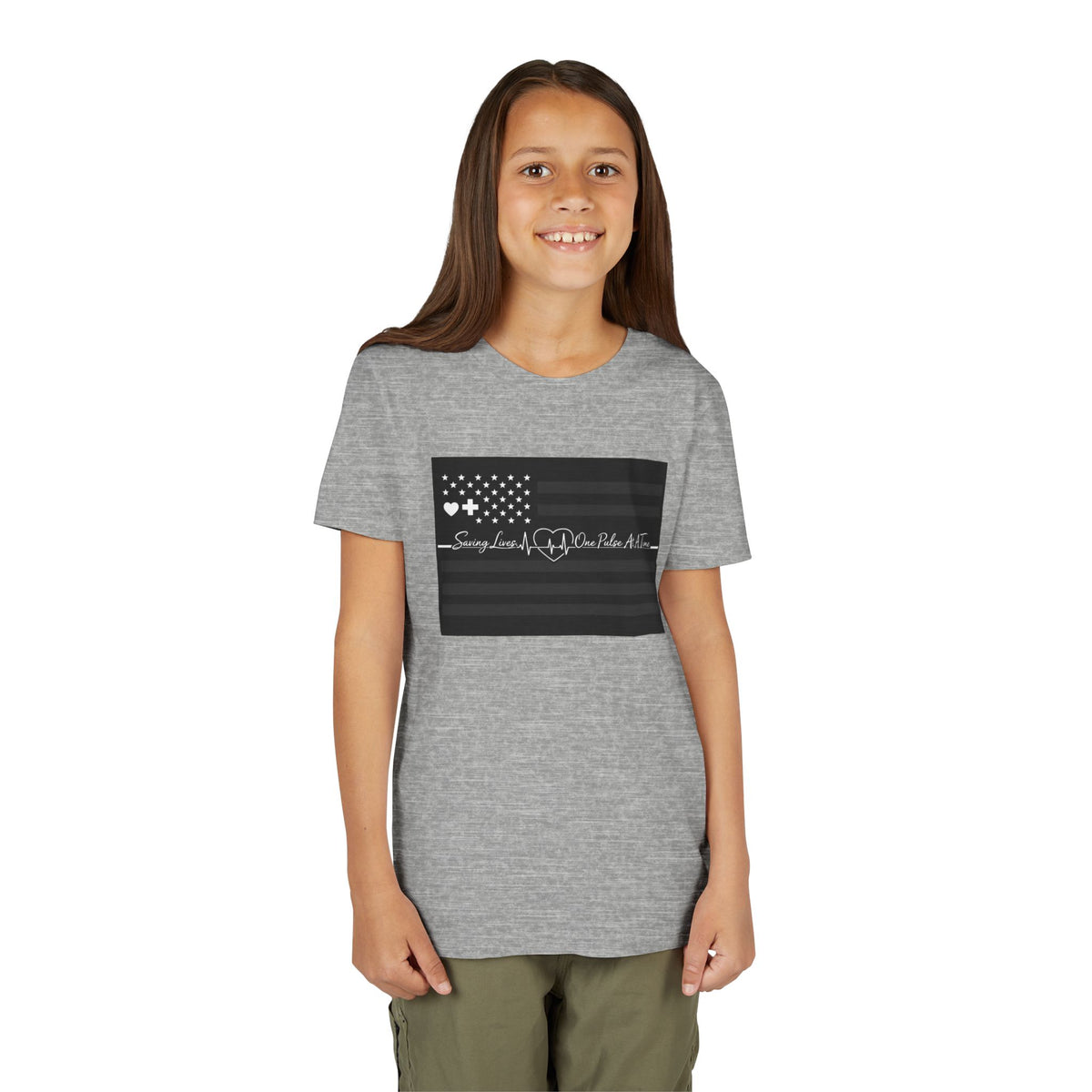 Thin White Line Youth Unisex Short Sleeve Crewneck Tee