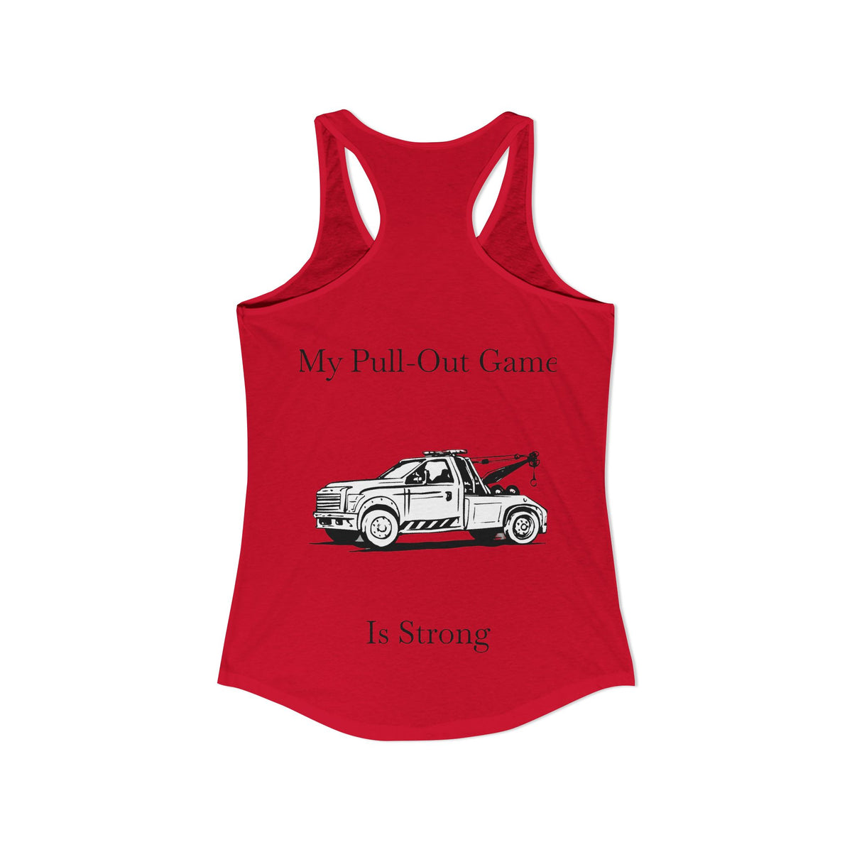 Pull Out Wheel Lift Tow Truck Women's Racerback Tank