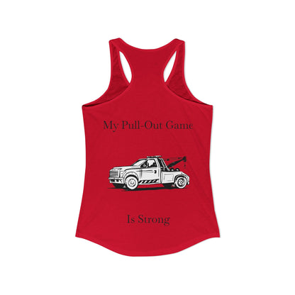 Pull Out Wheel Lift Tow Truck Women's Racerback Tank