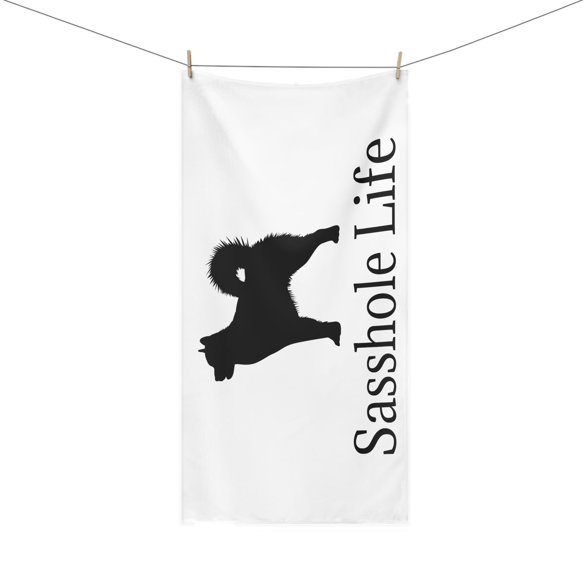 Sasshole Life Mink-Cotton  Beach Towel