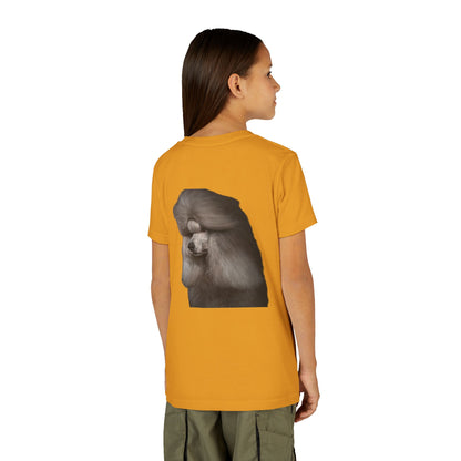 Poodle Head Youth Unisex Short Sleeve Crewneck Tee