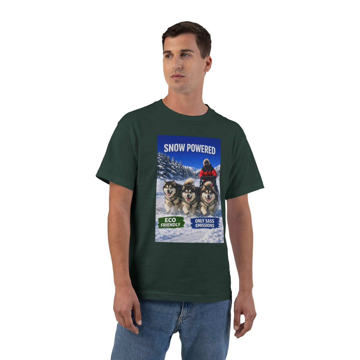 Snow Powered Men's Short-Sleeve Crewneck Tee
