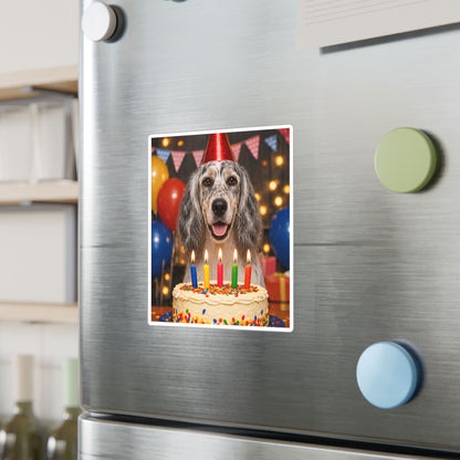 Birthday Buddy English Setter Vinyl Decal