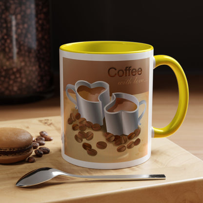 Coffee With Love 2-Tone Coffee Mug