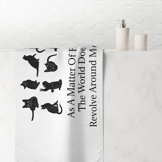 Matter Of Fact Cat Mink-Cotton  Beach Towel