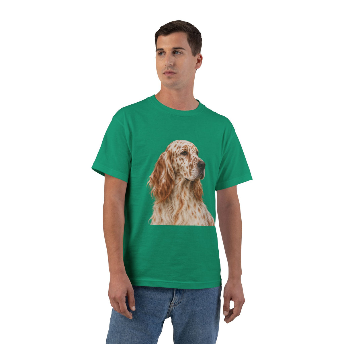 English Setter Head Men's Short-Sleeve Crewneck Tee