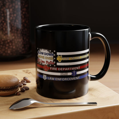 Slow Down Move Over Flag 2-Tone Coffee Mug