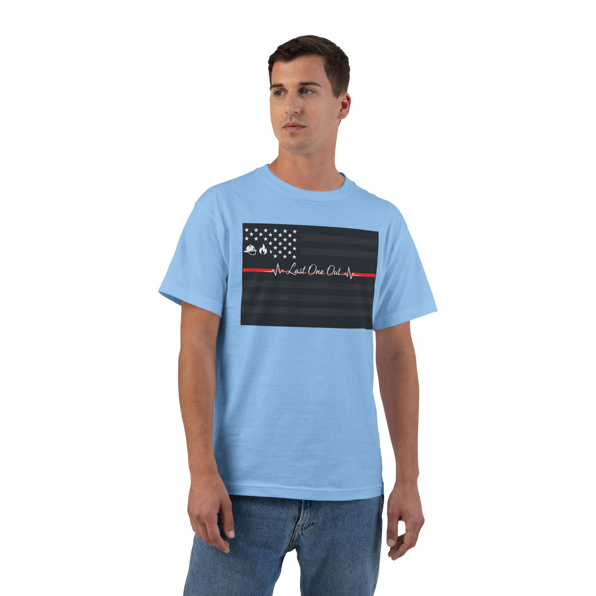Thin Red Line Men's Short-Sleeve Crewneck Tee