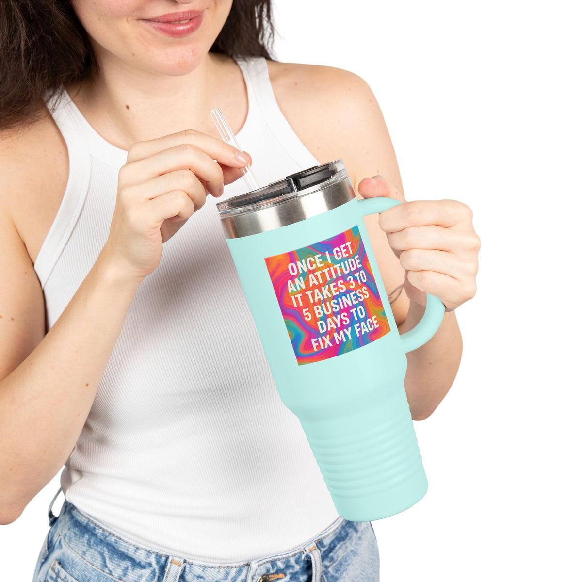 Fix My Face Insulated Travel Mug