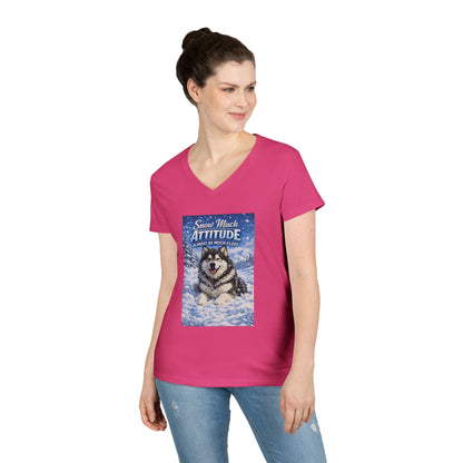 Snow Much Attitude Women's V-Neck Tee