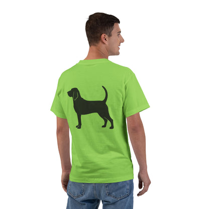 Bloodhound Silhouette Men's Short-Sleeve Crewneck Tee