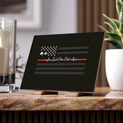 Thin Red Line Ceramic Photo Tile