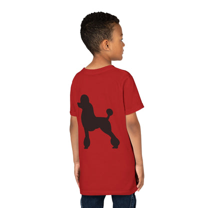 Poodle Silhouette Youth Unisex Short Sleeve Crewneck Tee