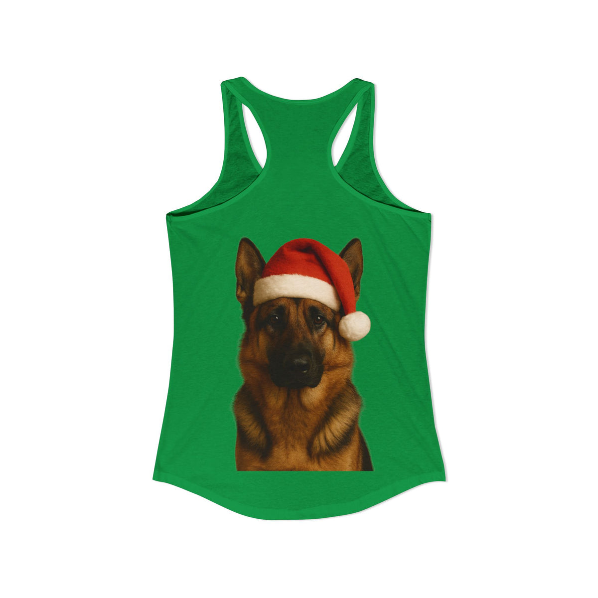 Santa Paws German Shepherd Women's Racerback Tank