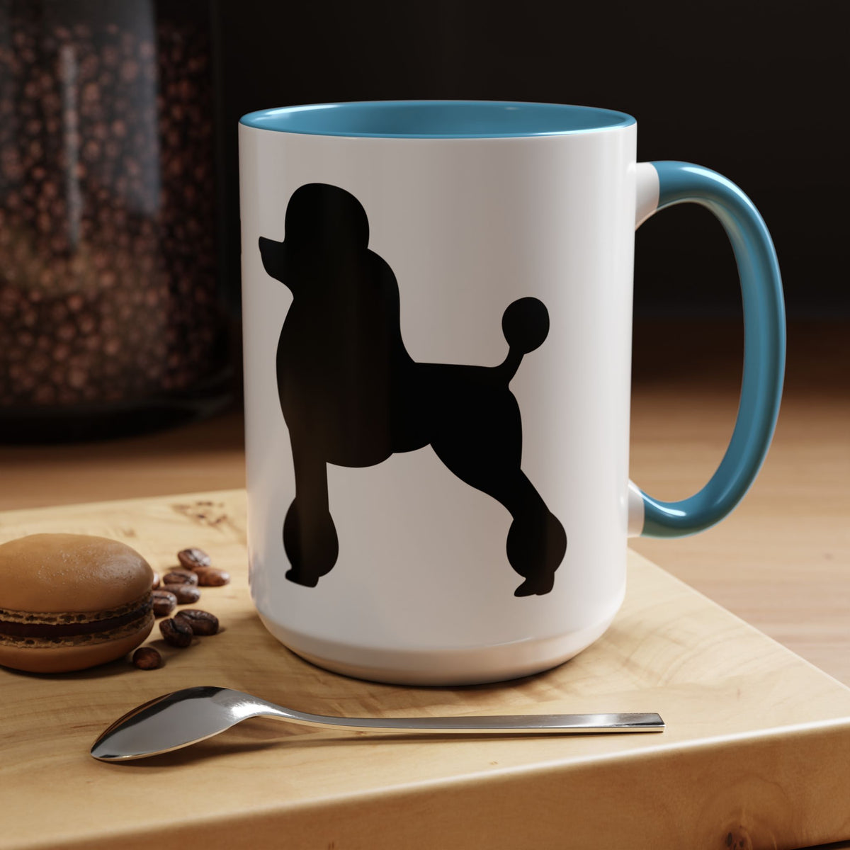 Poodle Silhouette 2-Tone Coffee Mug