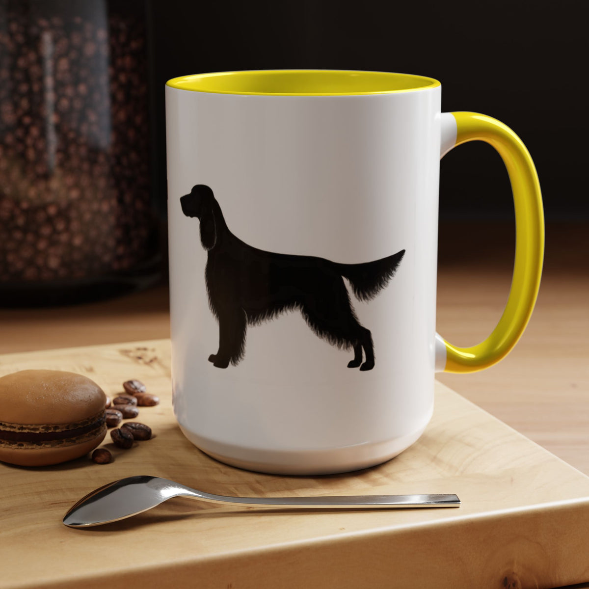 English Setter Silhouette 2-Tone Coffee Mug