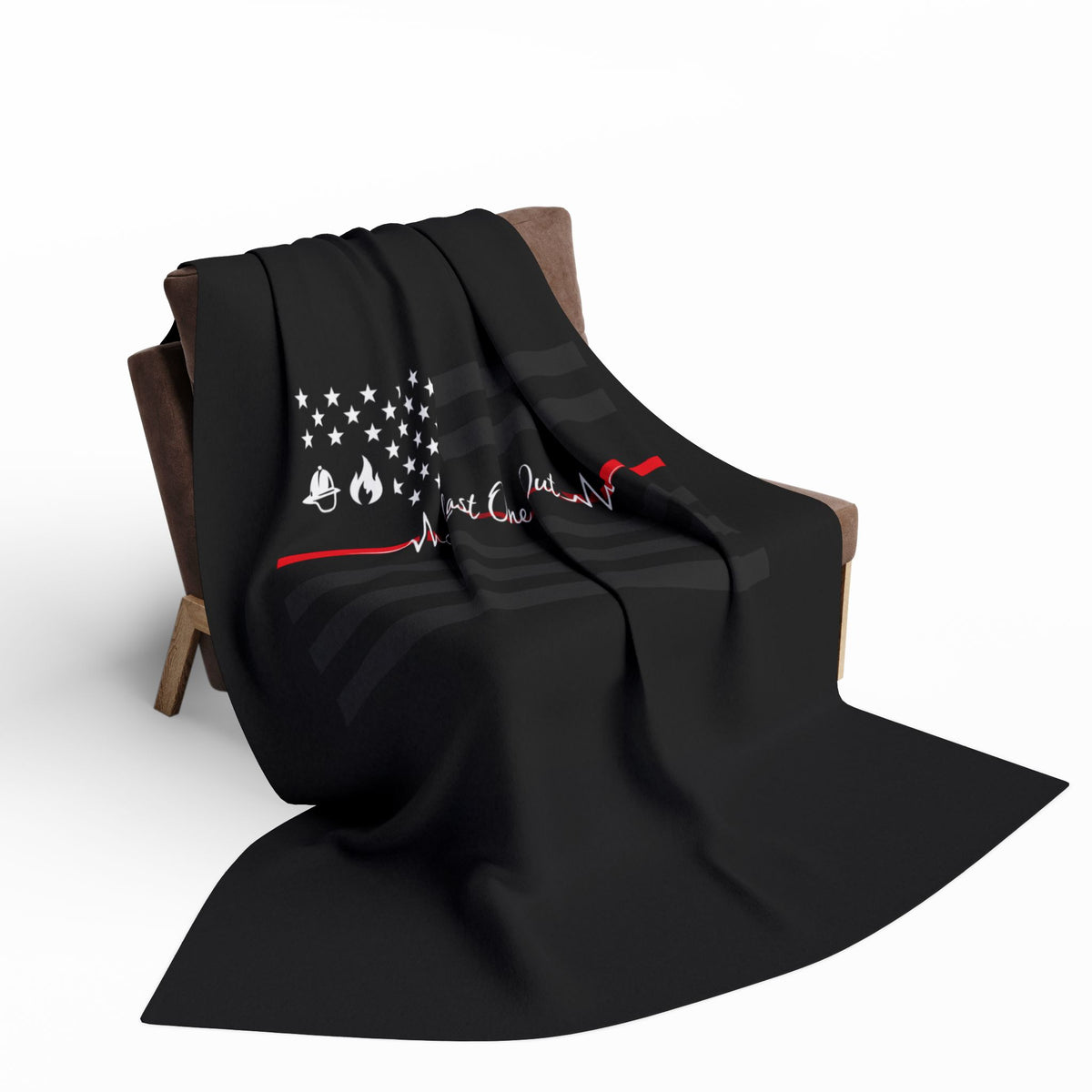 Thin Red Line Arctic Fleece Blanket