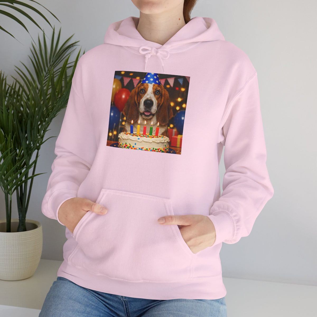 Birthday Buddy Basset Unisex Hoodie