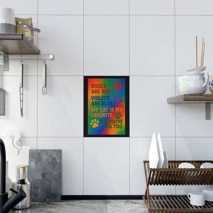 Roses Are Red Cat Ceramic Photo Tile