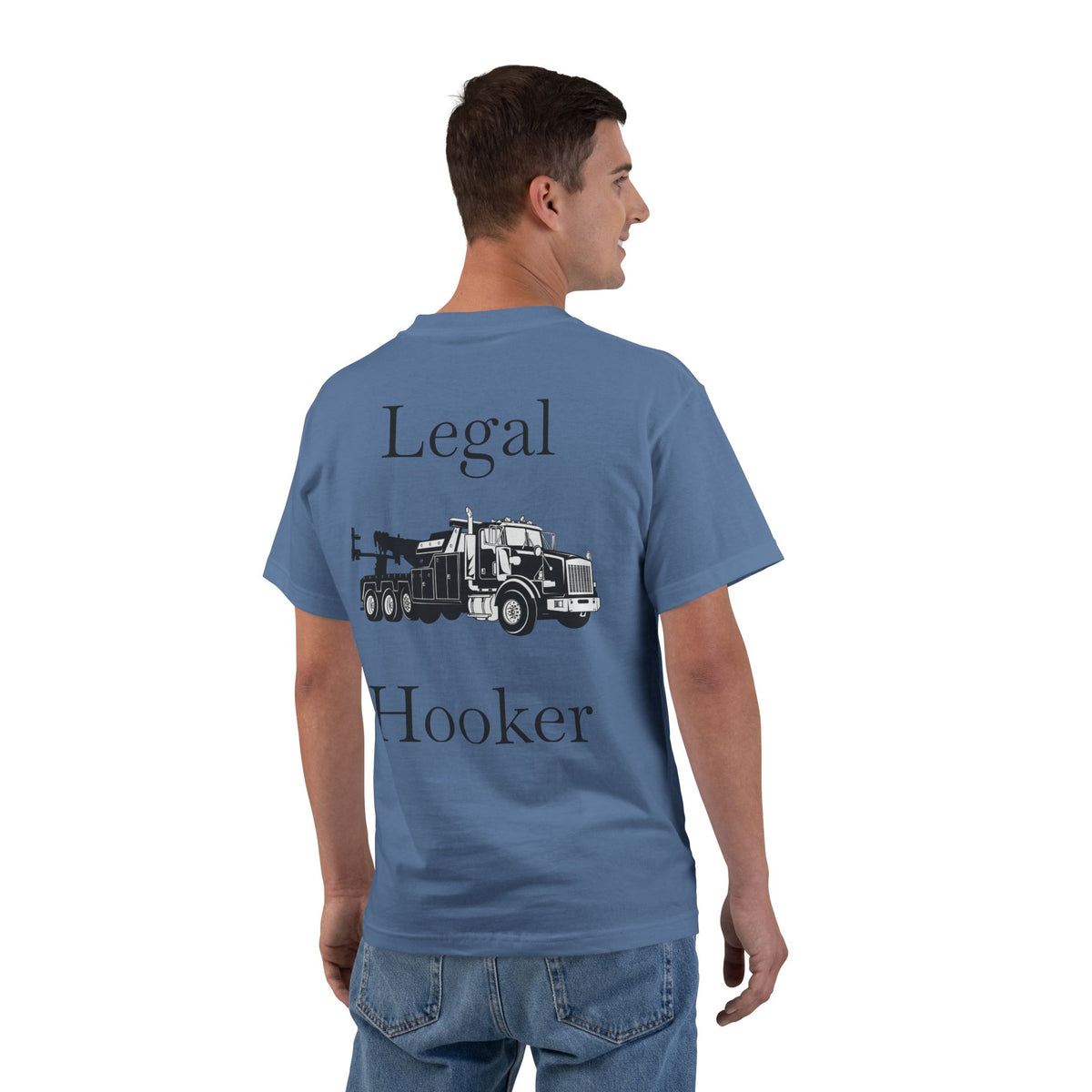 Legal H**ker Heavy Tow Truck Men's Short-Sleeve Crewneck Tee