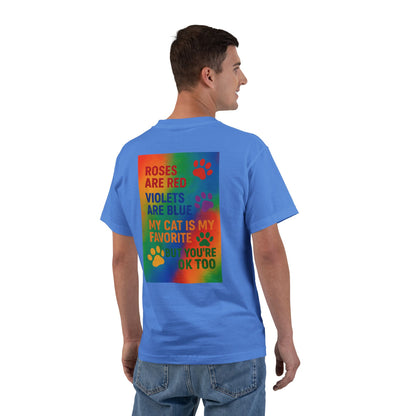 Roses Are Red Cat Men's Short-Sleeve Crewneck Tee