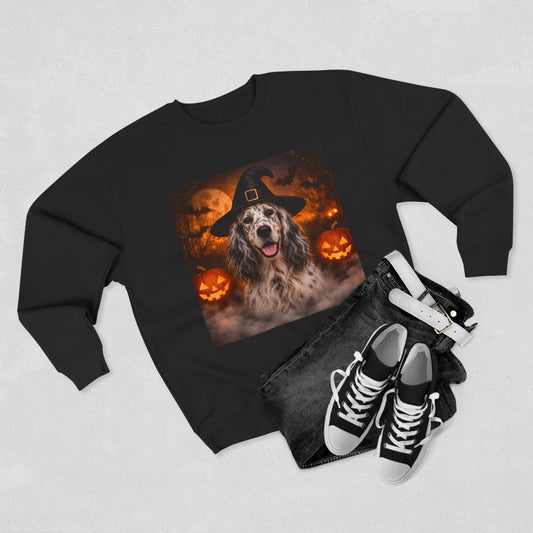 Witch Hat Pack English Setter Unisex Crewneck Sweatshirt