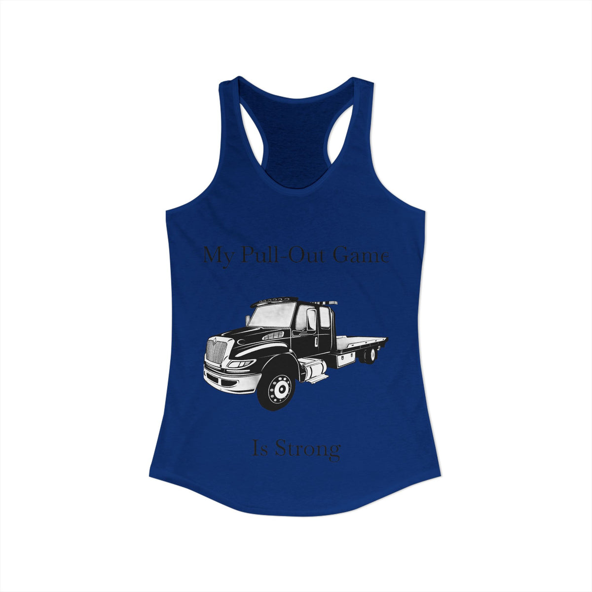 Pull Out Flatbed Tow Truck Women's Racerback Tank
