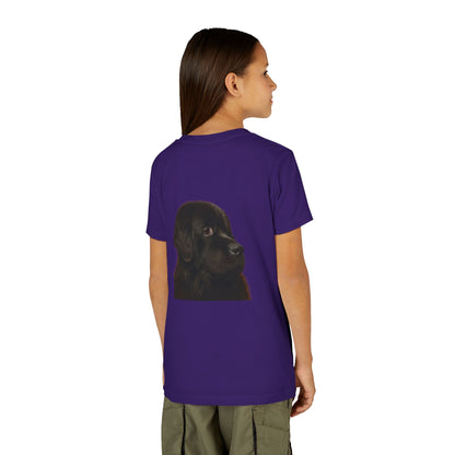 Newfie Head Youth Unisex Short Sleeve Crewneck Tee