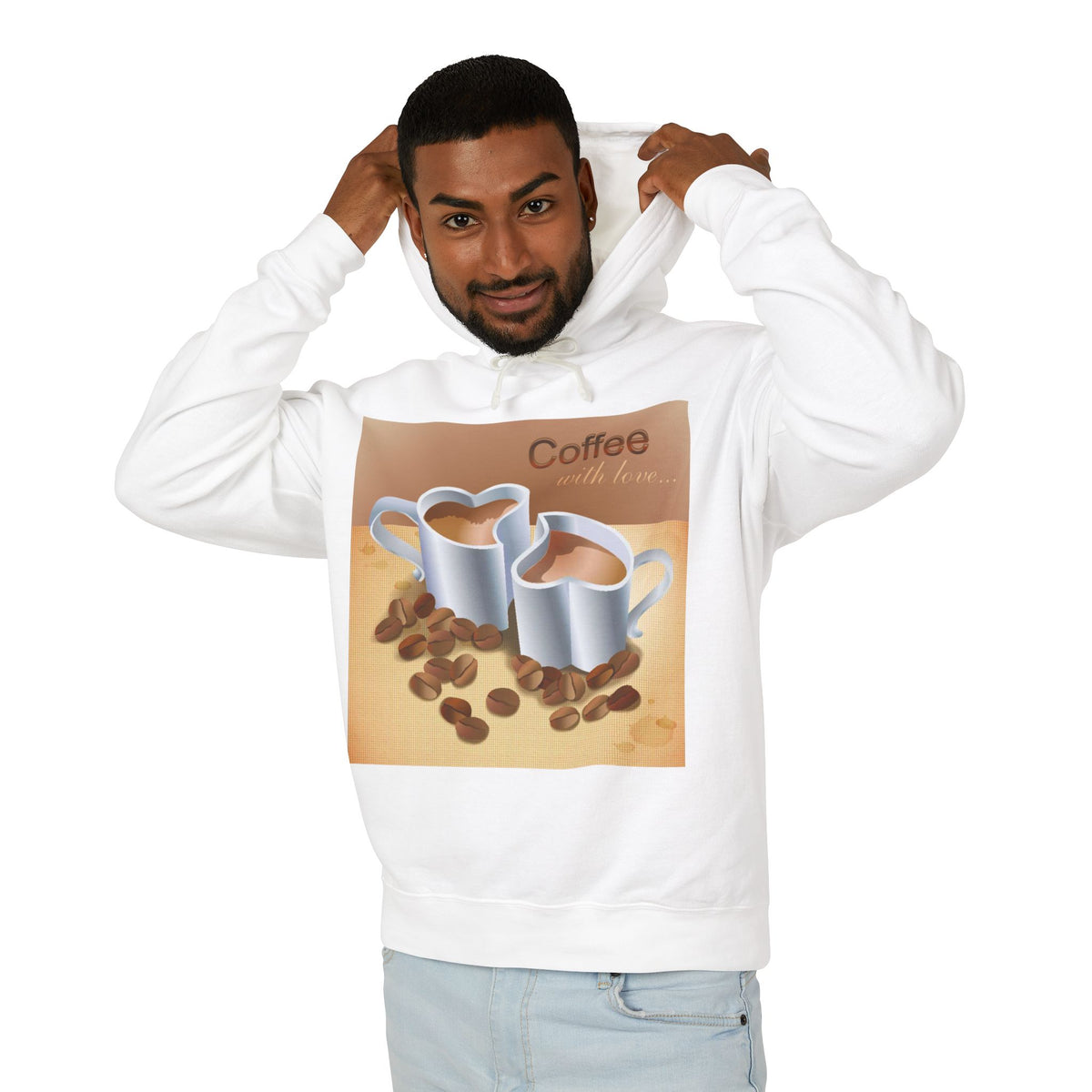 Coffee With Love Unisex Lightweight Hoodie