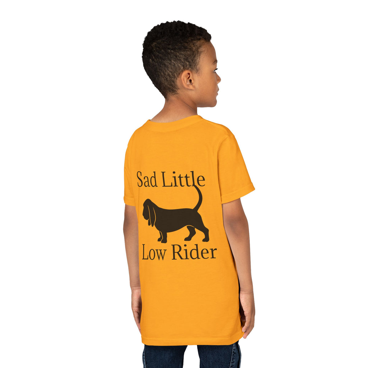 Sad Little Low Rider Youth Unisex Short Sleeve Crewneck Tee