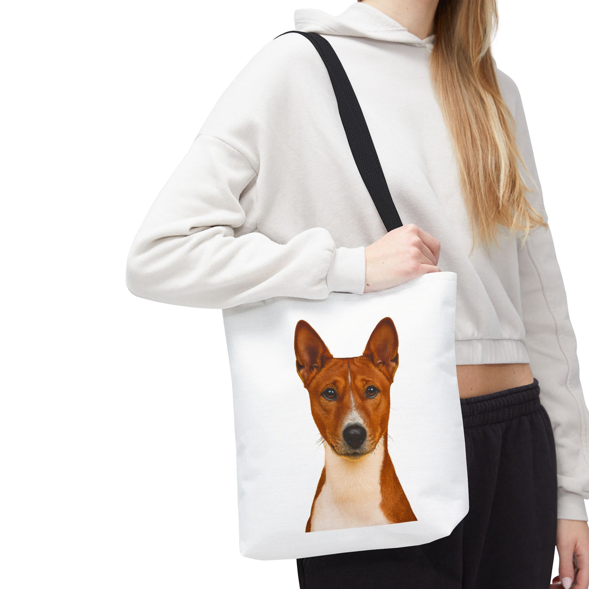 Basenji Head Tote Bag