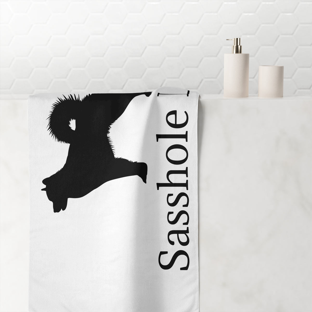 Sasshole Life Mink-Cotton  Beach Towel