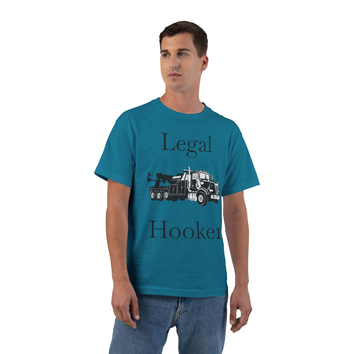 Legal H**ker Heavy Tow Truck Men's Short-Sleeve Crewneck Tee