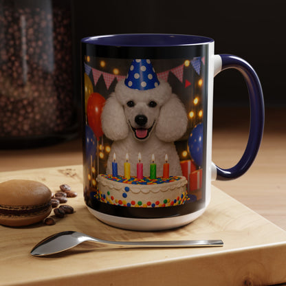 Birthday Buddy Poodle 2-Tone Coffee Mug