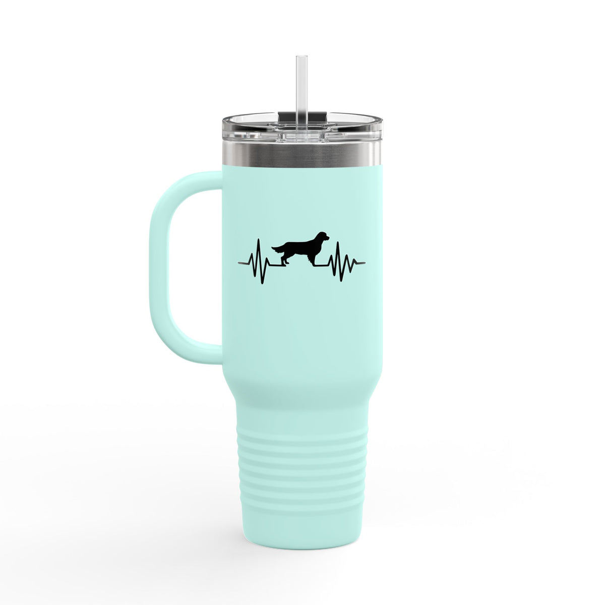 My Heart Beats For Goldens Insulated Travel Mug
