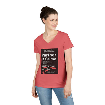 Partner In Crime Women's V-Neck Tee