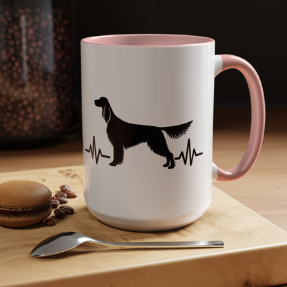 My Heart Beats For English Setters 2-Tone Coffee Mug