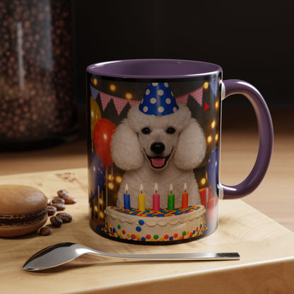 Birthday Buddy Poodle 2-Tone Coffee Mug