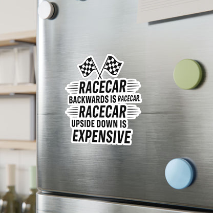 Racecar Backwards Vinyl Decal