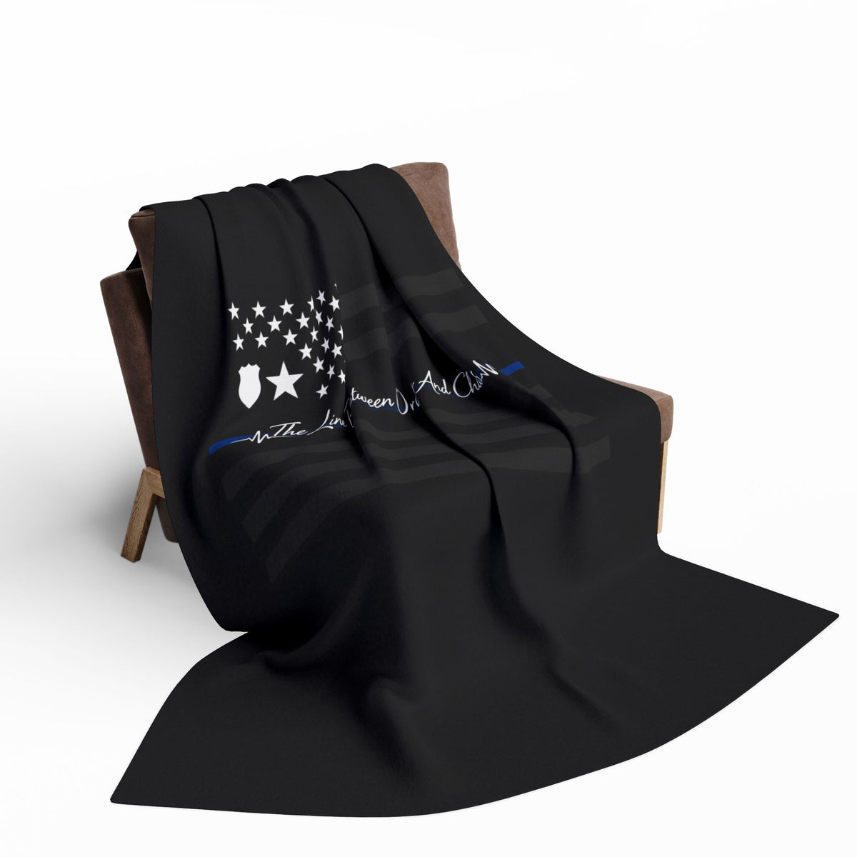 Thin Blue Line Arctic Fleece Blanket