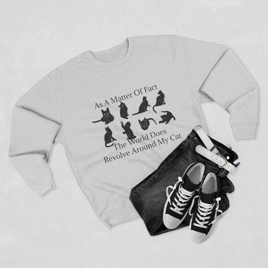 Matter Of Fact Cat Unisex Crewneck Sweatshirt