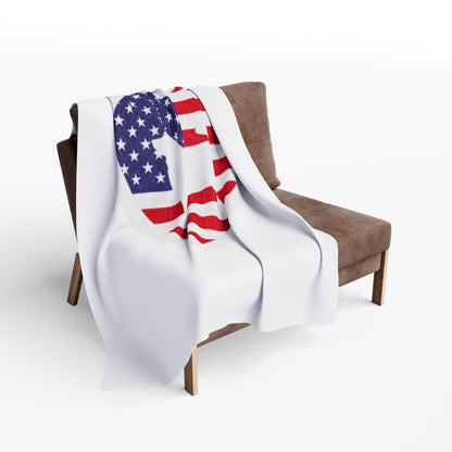 Malamute Flag Arctic Fleece Blanket