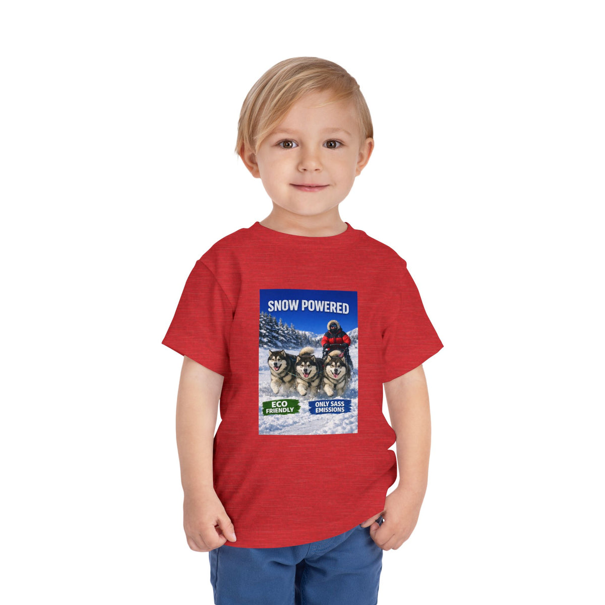 Snow Powered Toddler Unisex Short Sleeve Crewneck Tee