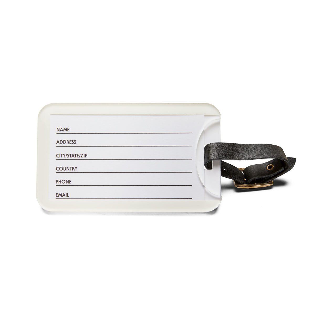 Malamute Head Leather Strap Luggage Tag